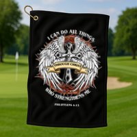 Philippians 4 13 I Can Do All Things Strengthens Me Golf Towel