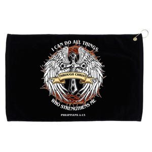 Philippians 4 13 I Can Do All Things Strengthens Me Grommeted Golf Towel