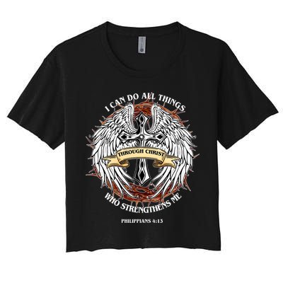 Philippians 4 13 I Can Do All Things Strengthens Me Crop Top