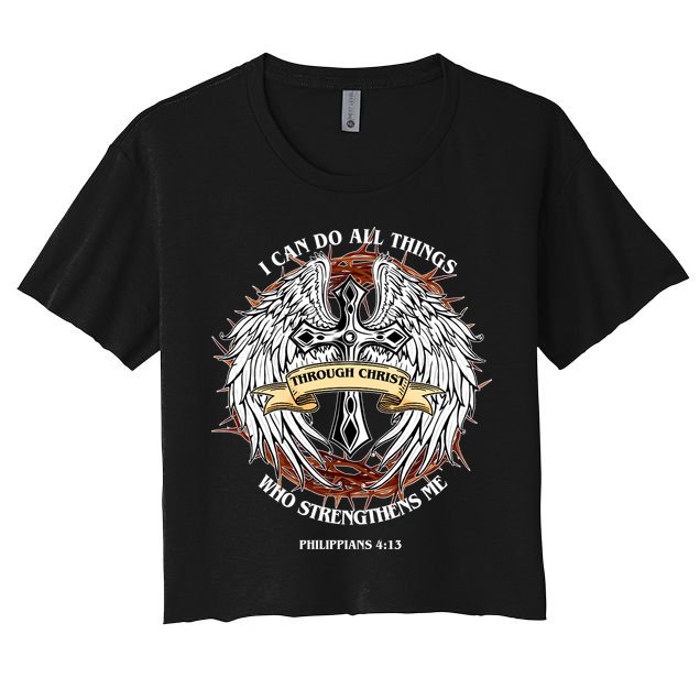 Philippians 4 13 I Can Do All Things Strengthens Me Crop Top