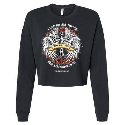 Philippians 4 13 I Can Do All Things Strengthens Me Cropped Pullover Crew
