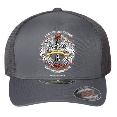 Philippians 4 13 I Can Do All Things Strengthens Me Flexfit Unipanel Trucker Cap