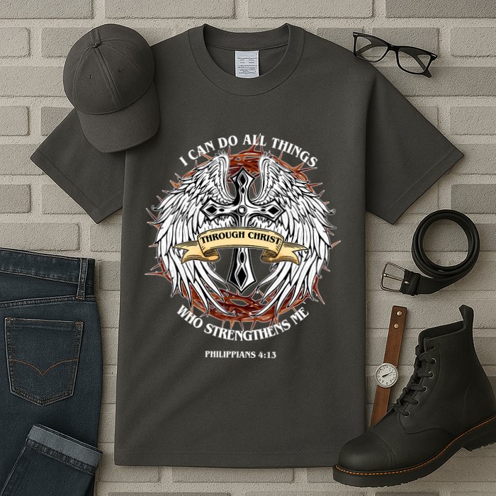 Philippians 4 13 I Can Do All Things Strengthens Me Tall T-Shirt