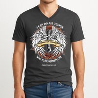 Philippians 4 13 I Can Do All Things Strengthens Me V-Neck T-Shirt