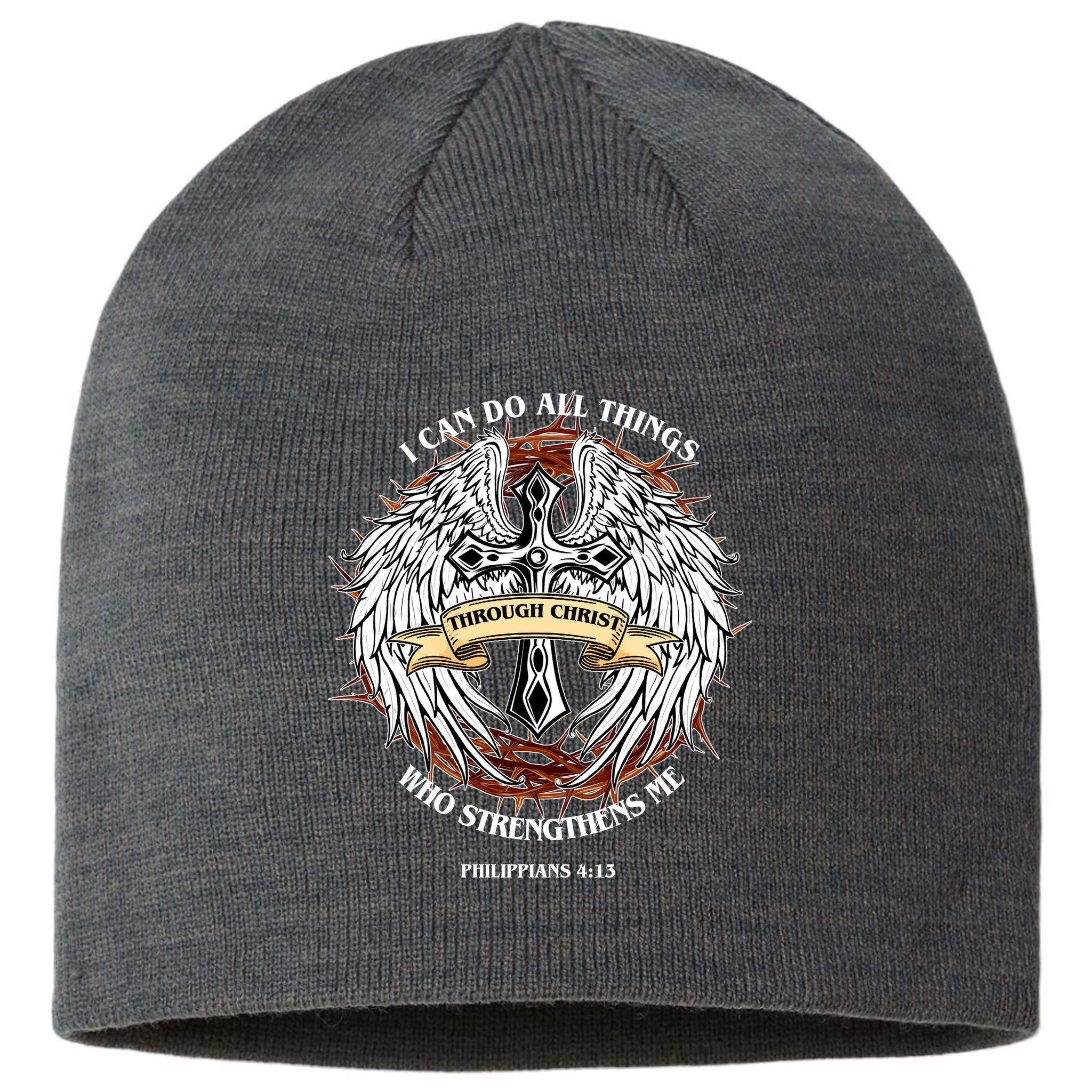 Philippians 4 13 I Can Do All Things Strengthens Me Sustainable Beanie