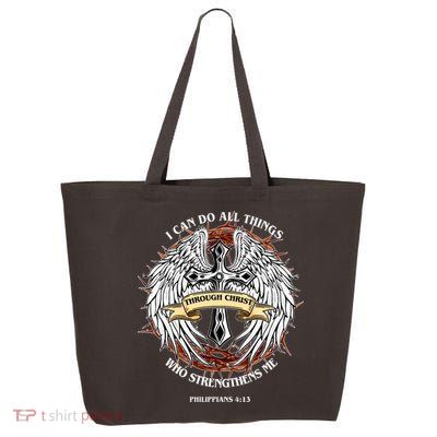 Philippians 4 13 I Can Do All Things Strengthens Me 25L Jumbo Tote