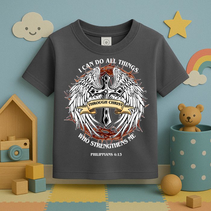Philippians 4 13 I Can Do All Things Strengthens Me Toddler T-Shirt