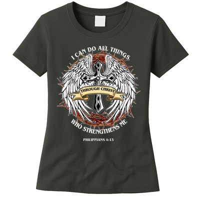 Philippians 4 13 I Can Do All Things Strengthens Me Womens T-Shirt