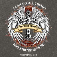 Philippians 4 13 I Can Do All Things Strengthens Me Cotton Canvas Backpack