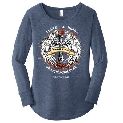 Philippians 4 13 I Can Do All Things Strengthens Me Women's Perfect Tri Tunic Long Sleeve Shirt