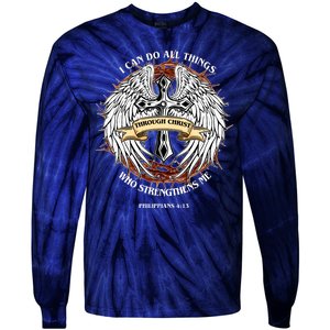 Philippians 4 13 I Can Do All Things Strengthens Me Tie-Dye Long Sleeve Shirt