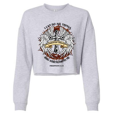 Philippians 4 13 I Can Do All Things Strengthens Me Cropped Pullover Crew