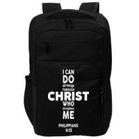 Philippians 4:13 I Can Do All Thing Through Christ Impact Tech Backpack