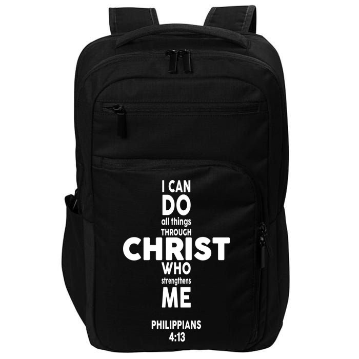 Philippians 4:13 I Can Do All Thing Through Christ Impact Tech Backpack