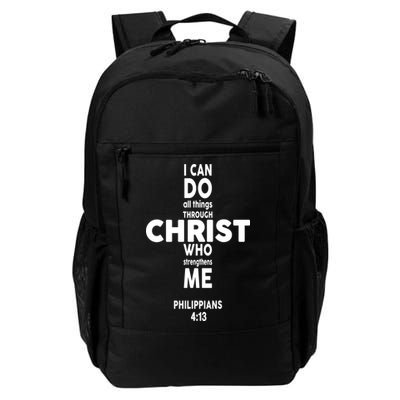 Philippians 4:13 I Can Do All Thing Through Christ Daily Commute Backpack