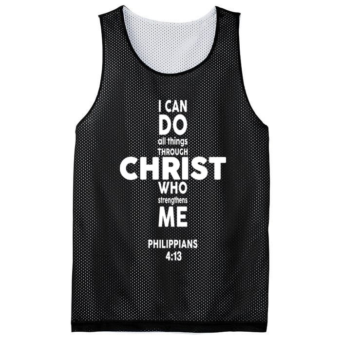 Philippians 4:13 I Can Do All Thing Through Christ Mesh Reversible Basketball Jersey Tank