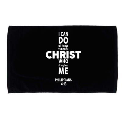 Philippians 4:13 I Can Do All Thing Through Christ Microfiber Hand Towel