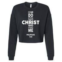 Philippians 4:13 I Can Do All Thing Through Christ Cropped Pullover Crew