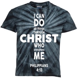 Philippians 4:13 I Can Do All Thing Through Christ Kids Tie-Dye T-Shirt