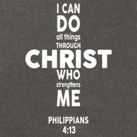 Philippians 4:13 I Can Do All Thing Through Christ Cotton Canvas Backpack