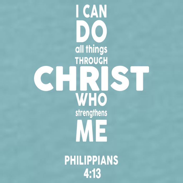 Philippians 4:13 I Can Do All Thing Through Christ Sueded Cloud Jersey T-Shirt