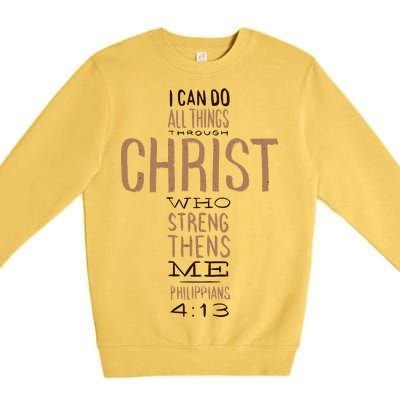 Philippians Bible Quote Cross Premium Crewneck Sweatshirt