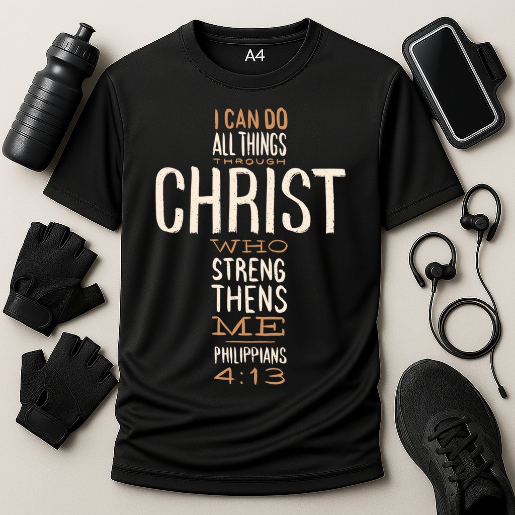 Philippians Bible Quote Cross Cooling Performance Crew T-Shirt