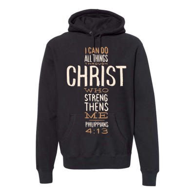 Philippians Bible Quote Cross Premium Hoodie