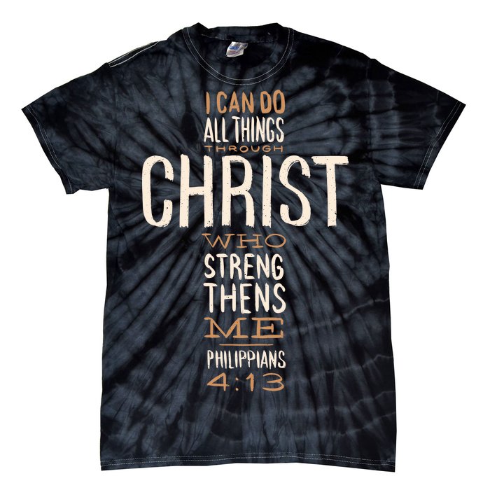 Philippians Bible Quote Cross Tie-Dye T-Shirt