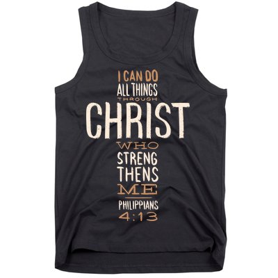 Philippians Bible Quote Cross Tank Top