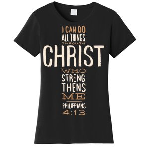 Philippians Bible Quote Cross Women's T-Shirt