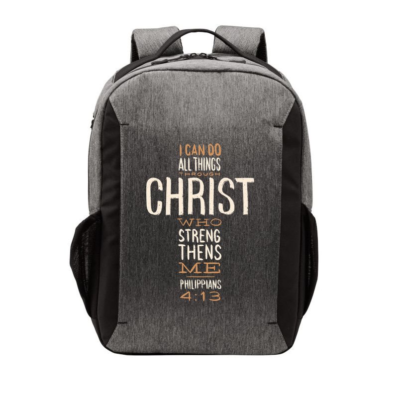 Philippians Bible Quote Cross Vector Backpack