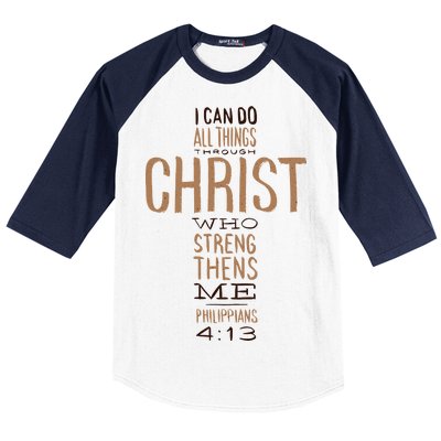 Philippians Bible Quote Cross Baseball Sleeve Shirt