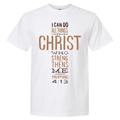 Philippians Bible Quote Cross Garment-Dyed Heavyweight T-Shirt