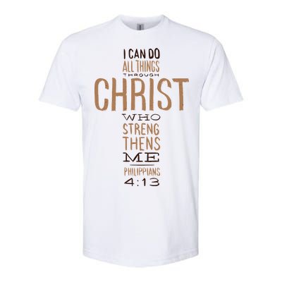 Philippians Bible Quote Cross Softstyle CVC T-Shirt