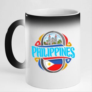 Philippines 11oz Black Color Changing Mug