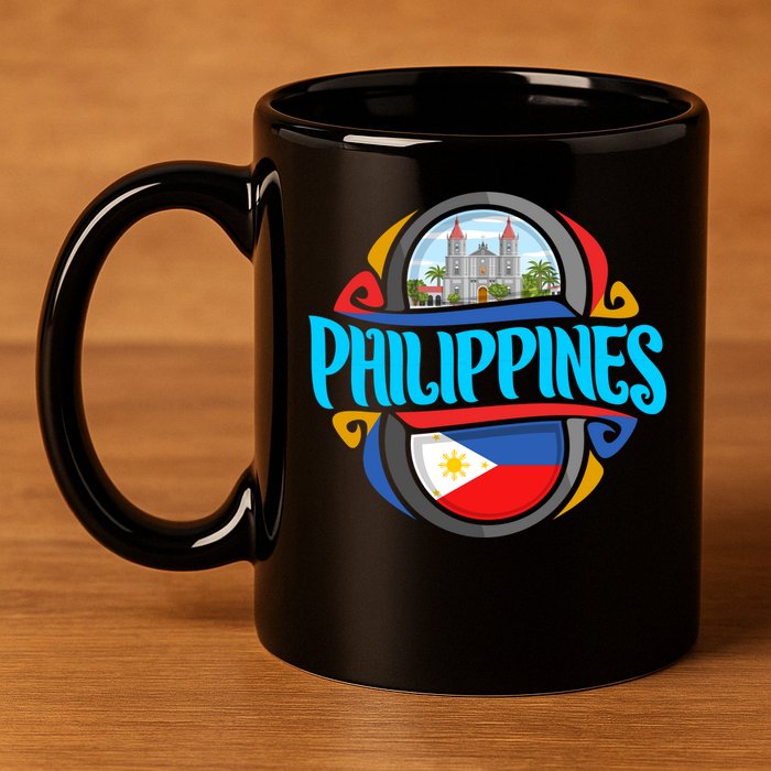 Philippines 11oz C Handle Ceramic Mug