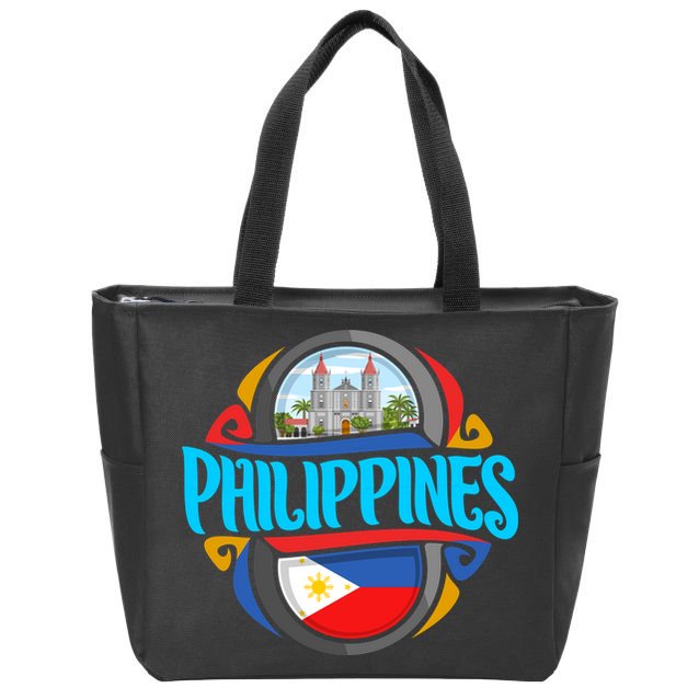 Philippines Zip Tote Bag