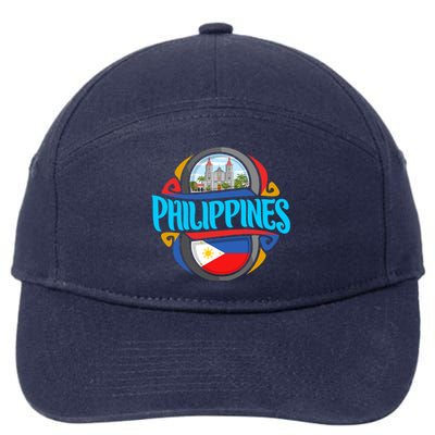 Philippines 7-Panel Snapback Hat