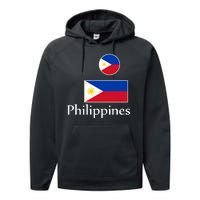 Philippines Flag Performance Fleece Hoodie