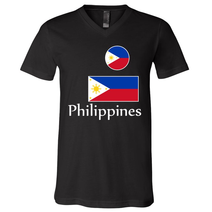 Philippines Flag V-Neck T-Shirt