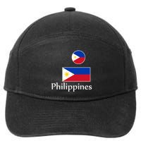 Philippines Flag 7-Panel Snapback Hat