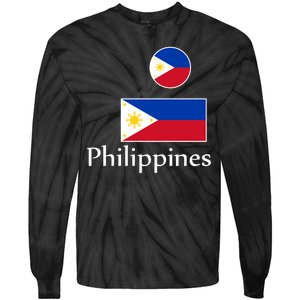 Philippines Flag Tie-Dye Long Sleeve Shirt