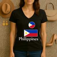 Philippines Flag Women's V-Neck T-Shirt