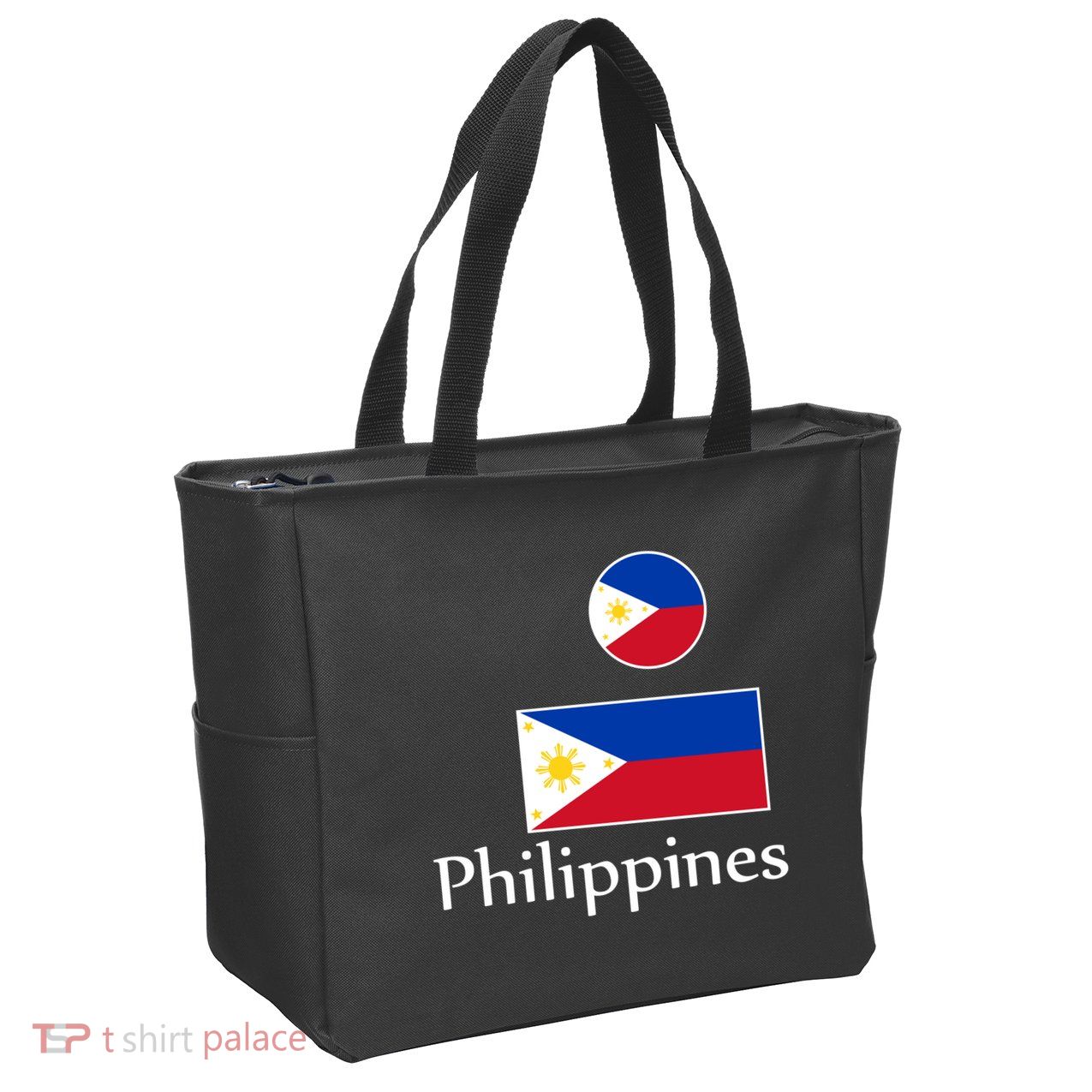 Philippines Flag Zip Tote Bag