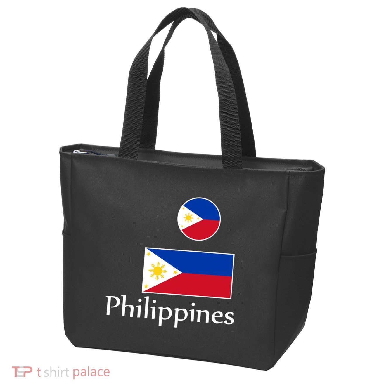 Philippines Flag Zip Tote Bag