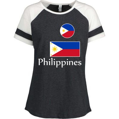 Philippines Flag Enza Ladies Jersey Colorblock Tee