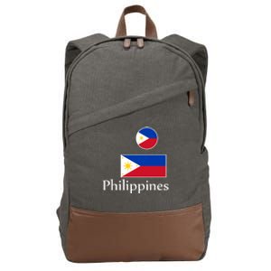 Philippines Flag Cotton Canvas Backpack