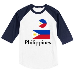 Philippines Flag Baseball Sleeve Shirt