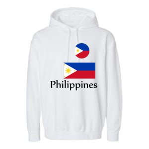 Philippines Flag Garment-Dyed Fleece Hoodie